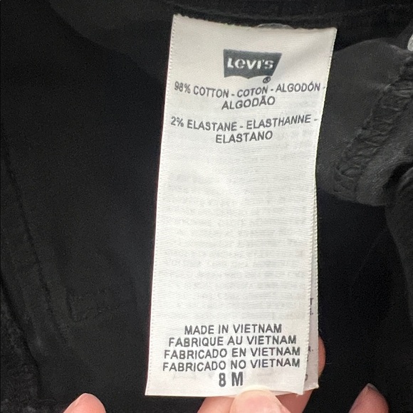 Levi's 515 Black Corduroy Bootcut Pants Size 8 - Picture 2 of 7